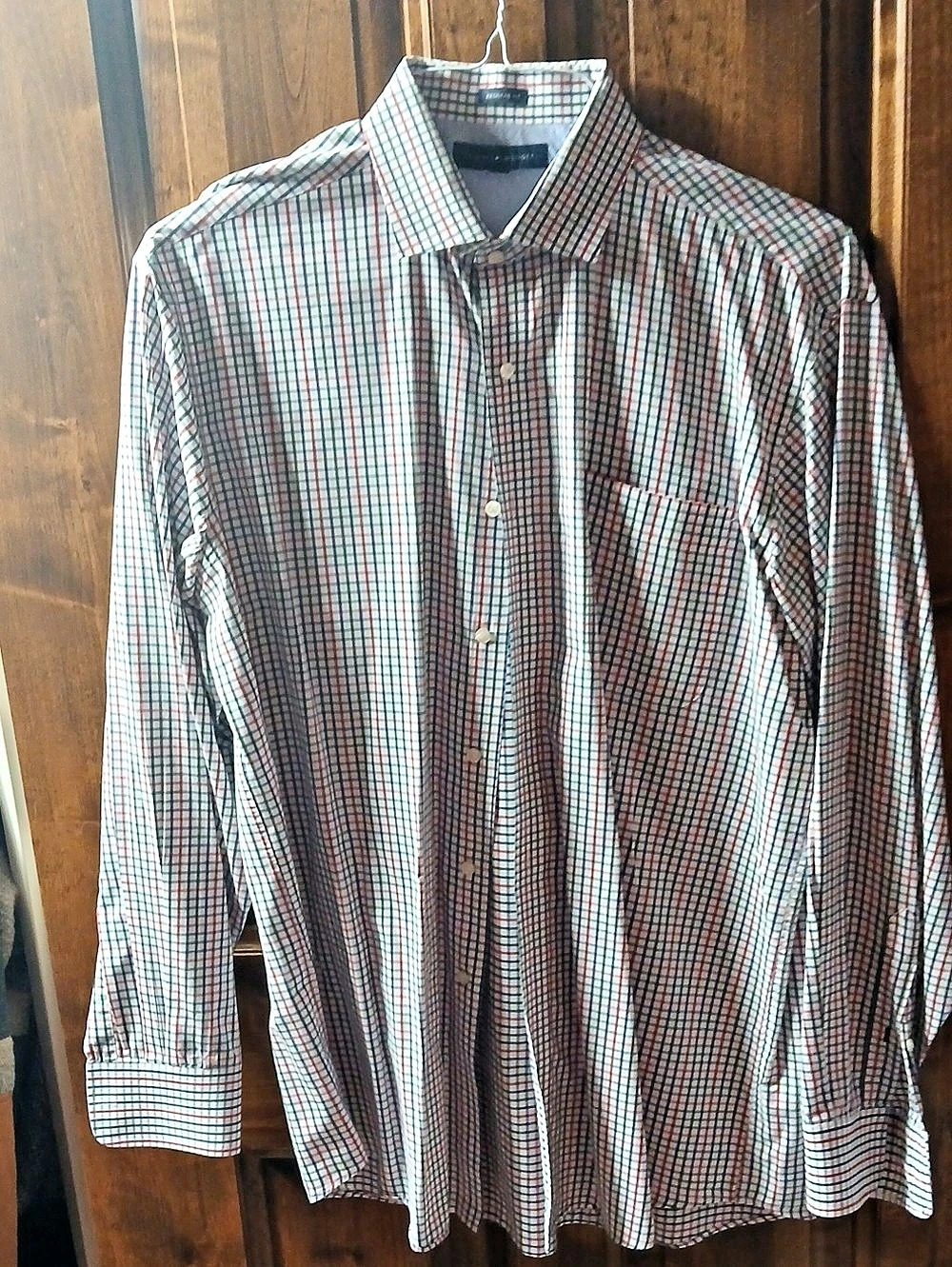 Tommy Hilfiger Plaid Button Down Shirt Size 16.5-17 (34-35) Like New